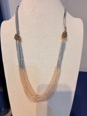 FB Multi Strand Beaded Necklace 26” + 2”